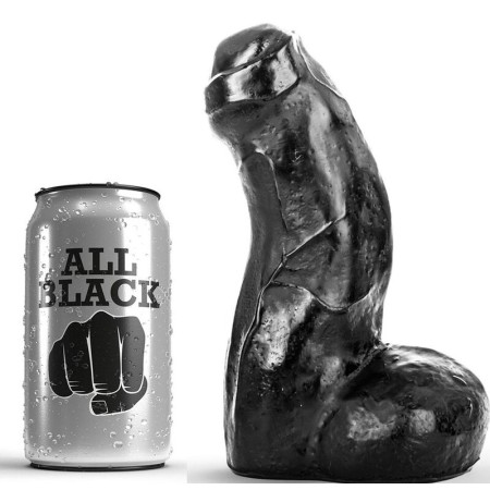 ALL BLACK - Realistischer Dildo Schwarz 17 cm