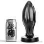 ALL BLACK - Analplug 21 cm mit glatter Form und Rillen