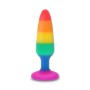 PRIDE - Twink Plug mit LGBT-Flaggenmotiv, 8,5 cm