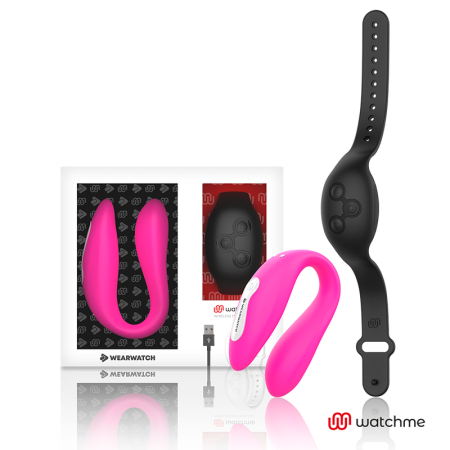 WEARWATCH Dual-Technologie Vibrator WATCHME Fuchsia/Azabache – Paarvibrator mit Fernbedienung