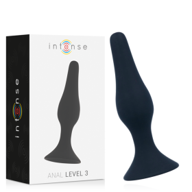 INTENSE - ANAL LEVEL 3 12,5CM Schwarz - Analspielzeug aus medizinischem Silikon