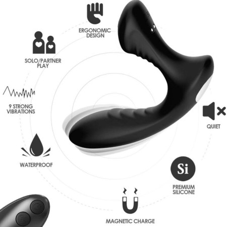 ARMONY STORM Vibrator Anal Prostata & Plug mit Fernbedienung, Schwarz