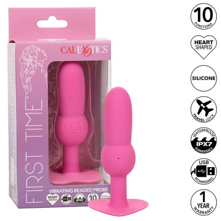 CALEXOTICS - First Time Anal Plug mit 10 Vibrationsmodi, Rosa