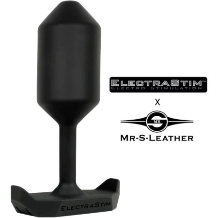 ELECTRASTIM - Elektro Analplug MR-S-LEATHER aus leitfähigem Silikon