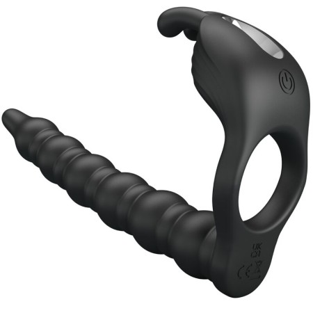 PRETTY LOVE - BLACKNEY Penisring mit schwarzem Vibrator-Plug
