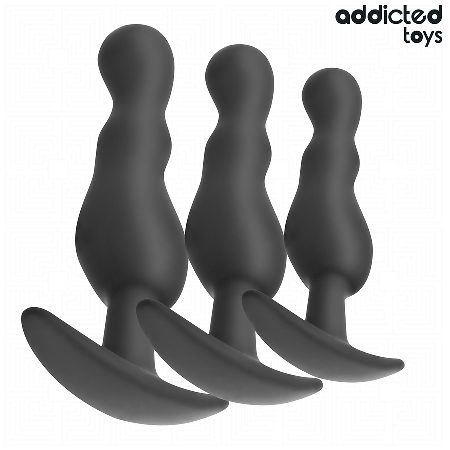 ADDICTED TOYS - Set mit 3 Silikon Analplugs Modell 1