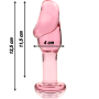 NEBULA SERIES BY IBIZA - Analplug Modell 6 aus rosa Borosilikatglas, 12,5 cm