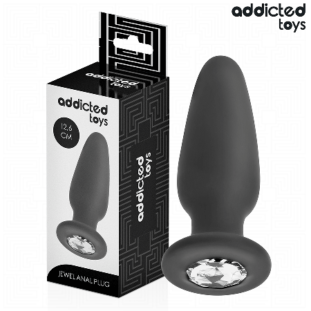 ADDICTED TOYS - Analplug mit Schmuck, Silikon, Größe L, 12,6 cm