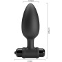 PRETTY LOVE Vibra Butt Plug 2 - Analplug mit 10 Vibrationsmodi, Schwarz
