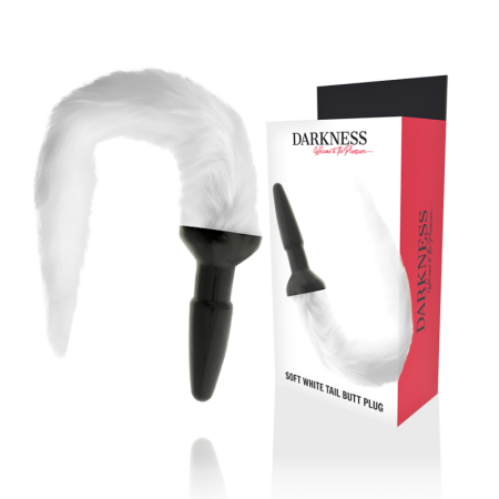 DARKNESS - Analplug aus Silikon mit weißem Schwanz