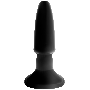 DARKNESS - Taillenslip mit austauschbarem Plug und Dildo aus PU-Leder