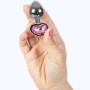 SECRETPLAY Metall-Butt-Plug Herz Fuchsia Größe S 7 cm