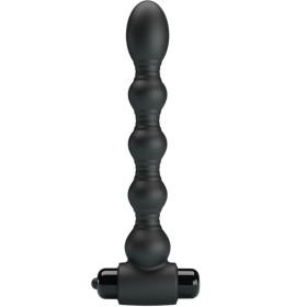 PRETTY LOVE Lynn Silikon Analplug mit 10 Vibrationsmodi, Schwarz