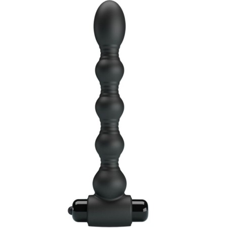 PRETTY LOVE Lynn Silikon Analplug mit 10 Vibrationsmodi, Schwarz