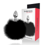 DARKNESS Extra Buttplug mit Fellschwanz 7 cm - Schwarz
