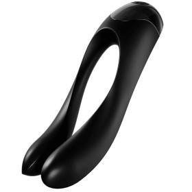 SATISFYER Candy Cane Finger Vibrator Schwarz – Kleiner, flexibler Vibrator für präzise Stimulation