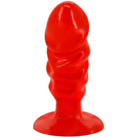 BAILE Unisex Analplug mit roter Saugnapfbasis