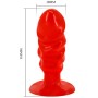 BAILE Unisex Analplug mit roter Saugnapfbasis