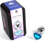 SECRETPLAY Metal Butt Plug Herz Blau Größe S 7 cm