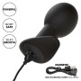 CALEXOTICS - Rock Bottom Anal Plug mit 10 Vibrationsmodi aus schwarzem Silikon