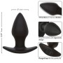 CALEXOTICS - Rock Bottom Perfect Anal Plug mit 10 Vibrationsmodi aus schwarzem Silikon