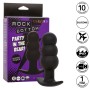 CALEXOTICS Rock Bottom Analplug mit Perlen, 10 Vibrationsmodi, Silikon, Schwarz