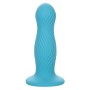 CalExotics Wave Rider Swell Anal Plug Blau - Konturierte Silikonsonde mit Saugbasis