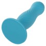 CalExotics Wave Rider Swell Anal Plug Blau - Konturierte Silikonsonde mit Saugbasis