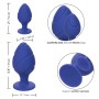 CALEXOTICS Cheeky Buttplug Set Lila - Silikon Analplug mit Saugnapf