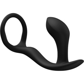 FUN FACTORY - Bootie Ring Anal Plug Schwarz - Ergonomischer Silikon Plug mit Penisring