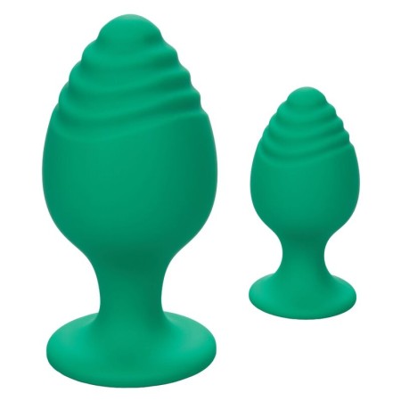 CALEXOTICS - Cheeky Anal-Plugs Grün – Silikon, Wasserdicht