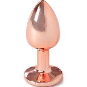 SECRETPLAY Metall-Butt-Plug Roségold Größe S 7 cm
