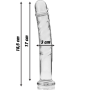 NEBULA SERIES BY IBIZA - Modell 16 Dildo Glas Transparent 18,5 cm - Ø 3 cm