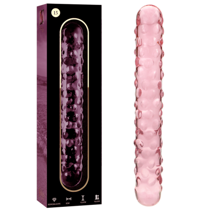 NEBULA SERIES BY IBIZA - Modell 15 Dildo aus rosa Borosilikatglas 18,5 cm