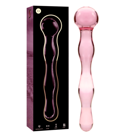 NEBULA SERIES BY IBIZA - Modell 13 Dildo aus Borosilikatglas Rosa 18 cm