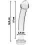 NEBULA SERIES BY IBIZA - Modell 11 Dildo aus klarem Borosilikatglas, 16 cm Länge, 3 cm Durchmesser