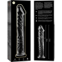 NEBULA SERIES BY IBIZA - Modell 12 Klarer Glas-Dildo 17 cm -Ø- 3,5 cm