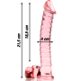 NEBULA SERIES BY IBIZA - Modell 23 Glas-Dildo Rosa 21,5 cm - Ø 4 cm