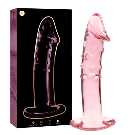 NEBULA SERIES BY IBIZA - Modell 19 Dildo aus rosa Borosilikatglas 18,5 cm