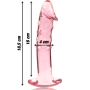 NEBULA SERIES BY IBIZA - Modell 19 Dildo aus rosa Borosilikatglas 18,5 cm