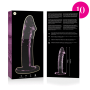 NEBULA SERIES BY IBIZA - Modell 19 Dildo aus rosa Borosilikatglas 18,5 cm
