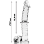 NEBULA SERIES BY IBIZA - Modell 23 Transparentes Glas-Dildo 21,5 cm
