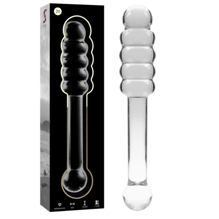 NEBULA SERIES BY IBIZA - Modell 20 Dildo aus klarem Borosilikatglas 20,5 cm