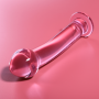 Nebula Series by Ibiza - Modell 11 Dildo aus rosa Borosilikatglas, 16 cm Länge