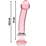 Nebula Series by Ibiza - Modell 11 Dildo aus rosa Borosilikatglas, 16 cm Länge