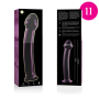 Nebula Series by Ibiza - Modell 11 Dildo aus rosa Borosilikatglas, 16 cm Länge