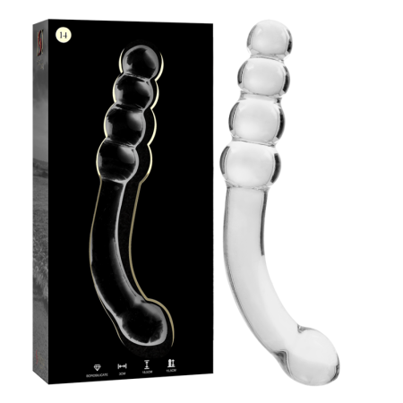 NEBULA SERIES BY IBIZA - Modell 14 Glas-Dildo Transparent 18,5 cm