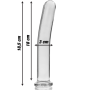 NEBULA SERIES BY IBIZA - Modell 17 Transparenter Glaskristall-Dildo 18,5 cm
