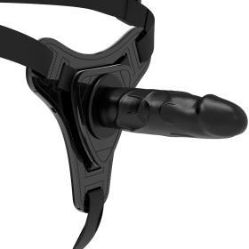 Fetish Submissive Harness - Realistisches schwarzes Silikon 15 cm