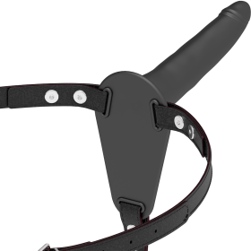 FETISH SUBMISSIVE HARNESS – Schwarzes Silikon 15 cm